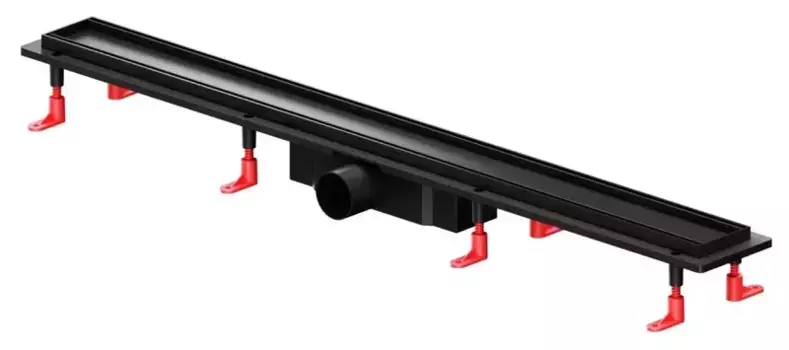Душевой лоток «Am.Pm» PrimeFlow 900 W02SC-U11-090-04BM универсальный затвор Tile боковой выпуск чёрный матовый/под плитку
