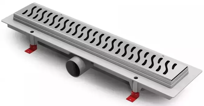 Душевой лоток «Azario» AZ CH 350 H 35/40 боковой выпуск хром