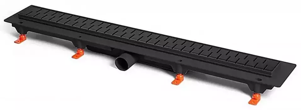 Душевой лоток «Azario» AZ-CH 75/50 MC решетка Medium боковой выпуск чёрный