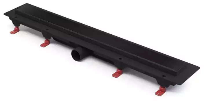 Душевой лоток «Azario» Klasik AZ-CH 75/50 KC боковой выпуск чёрный