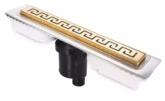 Душевой лоток «Berges Wasserhaus» B1 Antik 600 вертикальный выпуск золото