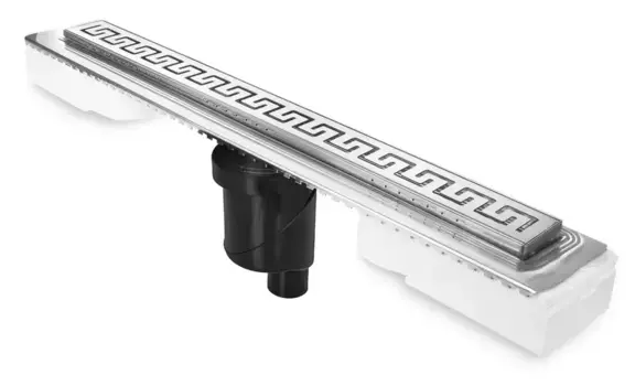 Душевой лоток «Berges Wasserhaus» B1 Antik 800 вертикальный выпуск матовый хром