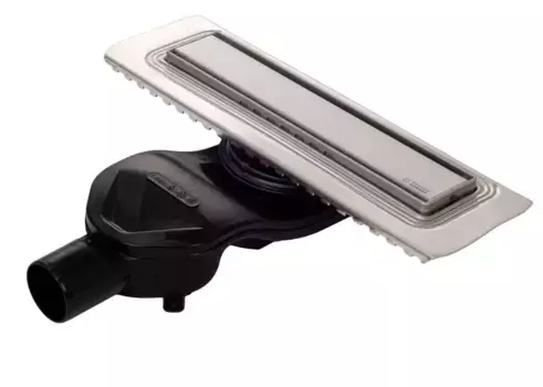 Душевой лоток «Berges Wasserhaus» B1 Keramik 400 боковой выпуск матовый хром/под плитку