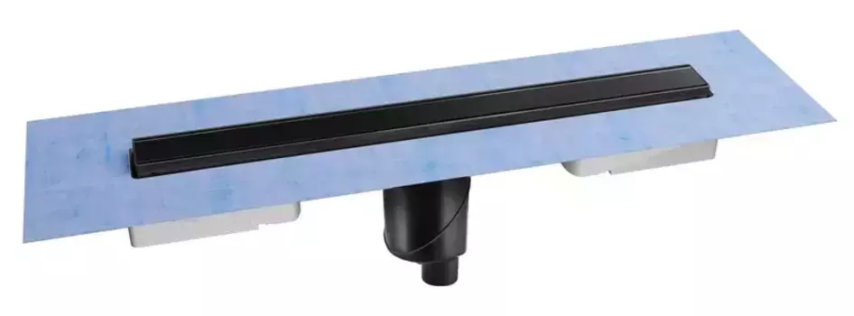 Душевой лоток «Berges Wasserhaus» B1 Keramik 600 095017 вертикальный выпуск чёрный матовый/под плитку