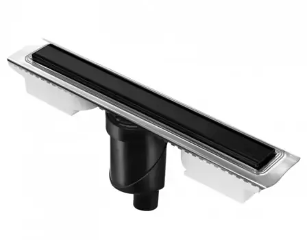 Душевой лоток «Berges Wasserhaus» B1 Keramik 700 095018 вертикальный выпуск чёрный матовый/под плитку