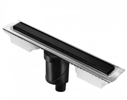 Душевой лоток «Berges Wasserhaus» B1 Keramik 800 095019 вертикальный выпуск чёрный матовый/под плитку