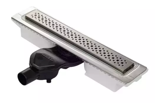 Душевой лоток «Berges Wasserhaus» C1 Brise 400 боковой выпуск матовый хром