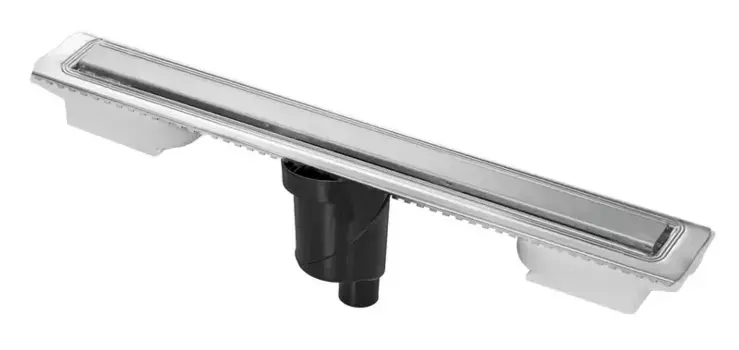 Душевой лоток «Berges Wasserhaus» C1 Norma 700 вертикальный выпуск матовый хром/под плитку