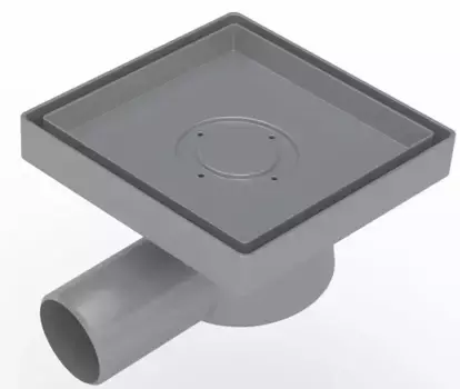 Душевой лоток «Berges Wasserhaus» Trend Keramik 150*150 093002 боковой выпуск под плитку