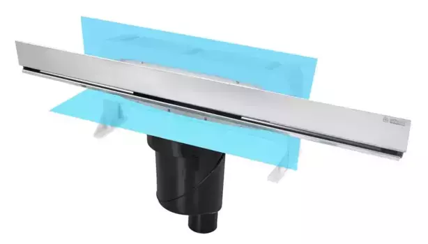 Душевой лоток «Berges Wasserhaus» Wall 1000 вертикальный выпуск хром