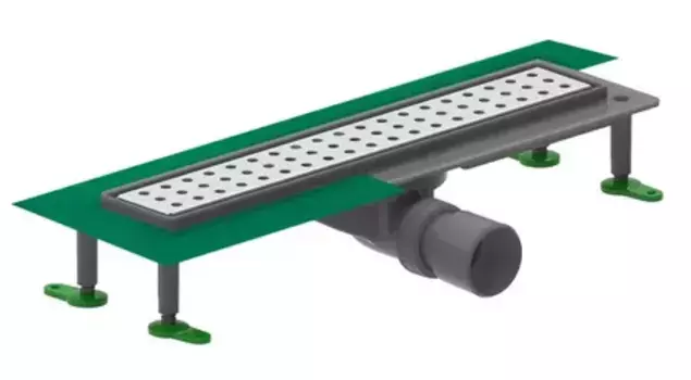 Душевой лоток «CTESI» Flow Round BK4024740 боковой выпуск хром