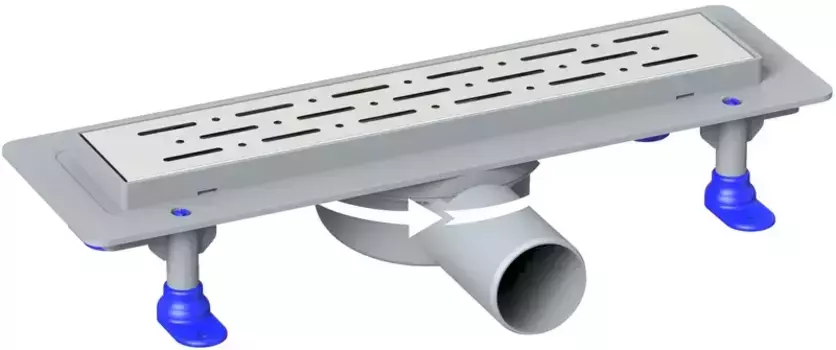 Душевой лоток «Loranto» Prime Line 400 4023.0Y050K.040.1 боковой выпуск нержавеющая сталь