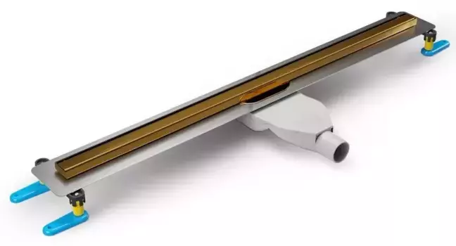 Душевой лоток «New Trendy» Visio Slim 60 см. OL-0071 боковой выпуск золото