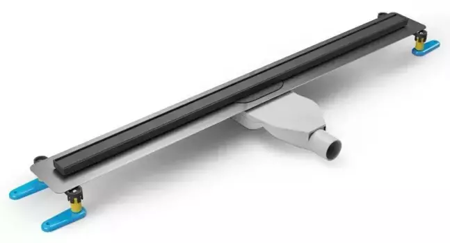 Душевой лоток «New Trendy» Visio Slim 60 см. OL-0076 боковой выпуск чёрный матовый