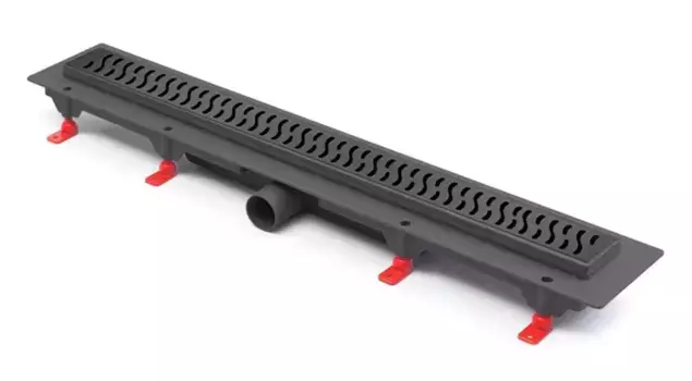 Душевой лоток «Paini» Harmony 650 CH650HC боковой выпуск чёрный матовый