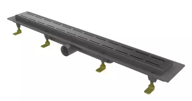 Душевой лоток «Paini» Line 750 мм D40 CH750LC боковой выпуск черный матовый