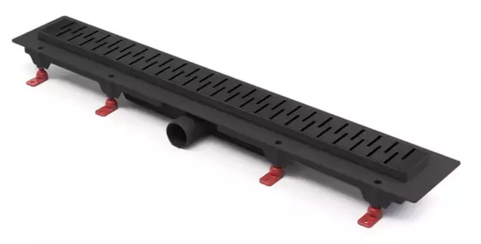 Душевой лоток «Paini» Medium 650 CH650MC боковой выпуск чёрный матовый