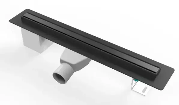 Душевой лоток «Paini» Slim Line 500 мм D50 CH500SLC боковой выпуск черный матовый