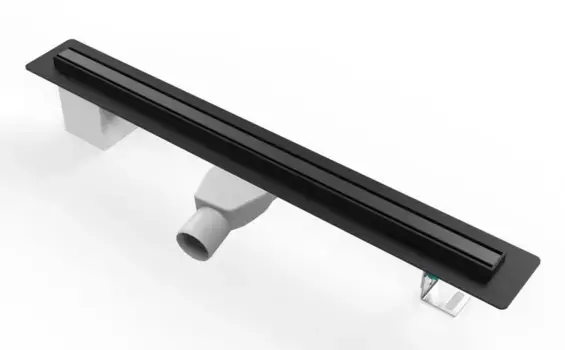 Душевой лоток «Paini» Slim Line 700 мм D50 CH700SLC боковой выпуск черный матовый