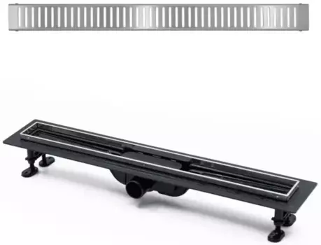 Душевой лоток «Timo» SP10-PC10 70см с порогами из нерж. стали SP10700-PC10700 боковой выпуск нержавеющая сталь