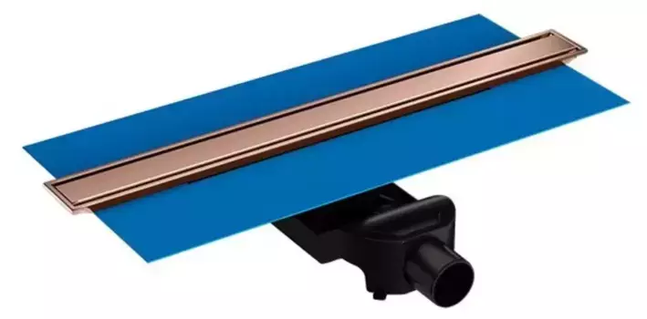 Душевой лоток «Vitra» Eco Flow 40 см 59980551000 боковой выпуск медь