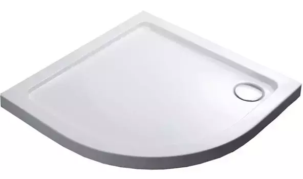 Душевой поддон «Black & White» QC-10 100/100 низкий акриловый четверть круга
