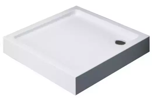 Душевой поддон «Black & White» SQ-10H 100/100 низкий акриловый квадратный