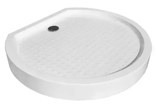 Душевой поддон «Cezares» TRAY-A-MODENA-O-123/110-15-W 123/110 низкий акриловый четверть круга с сифоном белый