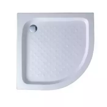Душевой поддон «Cezares» TRAY-A-R-95-550-15-W 95/95 низкий акриловый четверть круга с сифоном белый