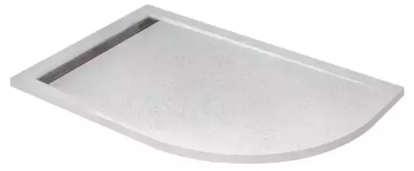 Душевой поддон «Cezares» TRAY-AS-RH-120/90-550-30-W-L 120/90 низкий из литьевого мрамора прямоугольно-асимметричный без сифона белый левый