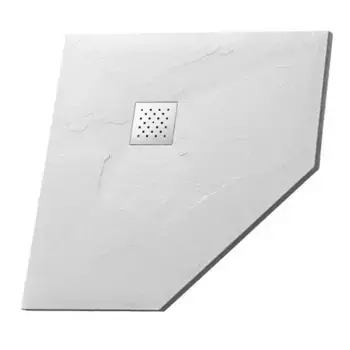 Душевой поддон «Grossman» GR-S19090D 90/90 низкий из литьевого мрамора многоугольный белый без сифона универсальный