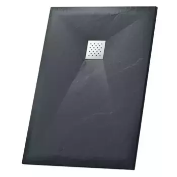 Душевой поддон «Grossman» GR-S270100Q 70/100 низкий из литьевого мрамора прямоугольный графит без сифона универсальный