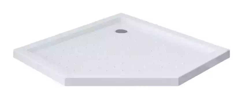 Душевой поддон «Loranto» CS-22113 100/100 низкий акриловый многоугольный белый с сифоном