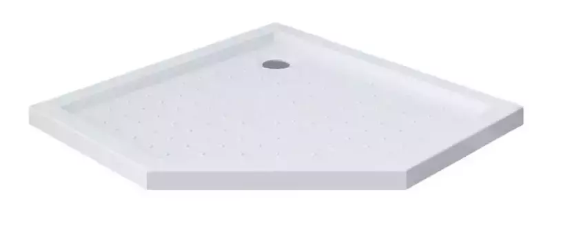 Душевой поддон «Loranto» CS-22113 90/90 низкий акриловый многоугольный белый с сифоном