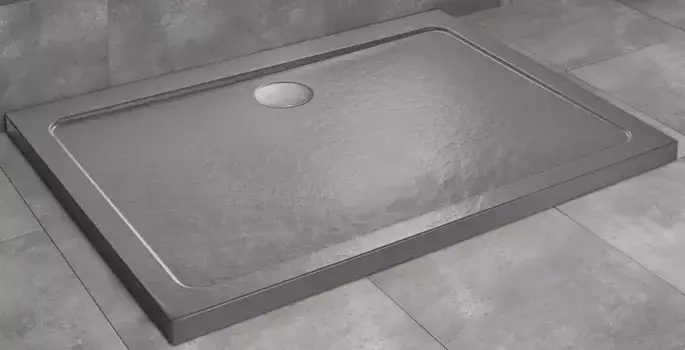Душевой поддон «Radaway» Doros D Stone Anthracite 100/90 низкий акриловый прямоугольный без сифона
