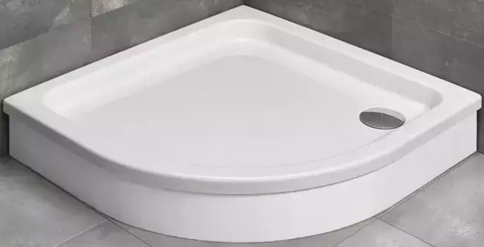 Душевой поддон «Radaway» Siros A 80/80 низкий акриловый четверть круга без сифона