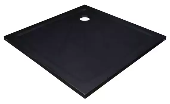 Душевой поддон «Ravak» Perseus Pro 80/80 низкий из литьевого мрамора квадратный чёрный матовый