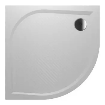 Душевой поддон «Riho» Kolping DB10 80/80 низкий из литьевого мрамора четверть круга белый