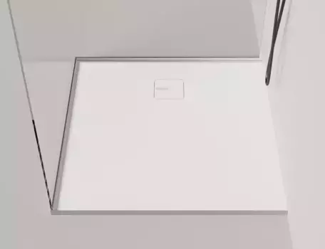 Душевой поддон «Salini» Oasi 120324MRF матовый 100/100 низкий из литьевого мрамора квадратный с сифоном цвет на заказ матовый (покраска по RAL полностью)