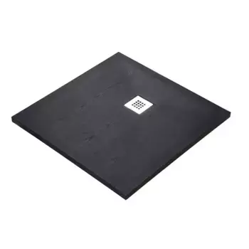 Душевой поддон «WasserKRAFT» Dill 61T03 90/90 низкий из литьевого мрамора квадратный чёрный матовый
