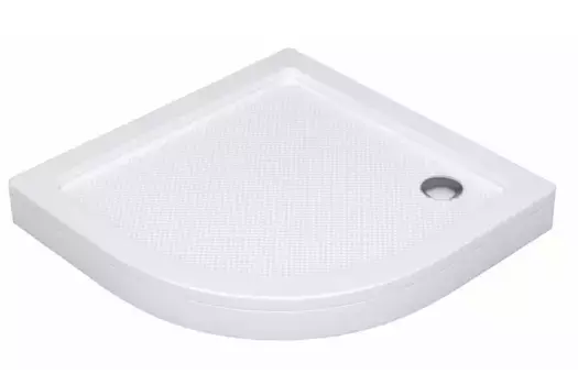 Душевой поддон «WasserKRAFT» Isen 26T00 80/80 низкий акриловый четверть круга белый