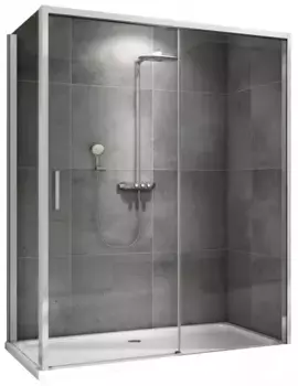 Душевой угол-ограждение «Abber» Komfort AG93130-S102 130/100 прямоугольный прозрачный/хром без поддона универсальный