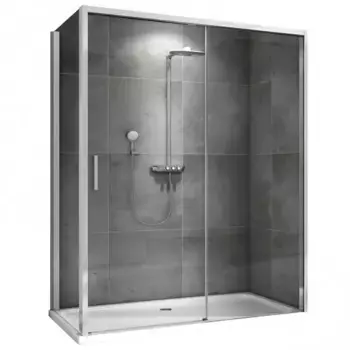 Душевой угол-ограждение «Abber» Komfort AG93140-S102 140/100 прямоугольный прозрачный/хром без поддона универсальный