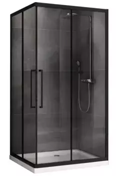 Душевой угол-ограждение «Abber» Schwarzer Diamant AG02129BH 120/90 прямоугольный прозрачный/чёрный без поддона универсальный