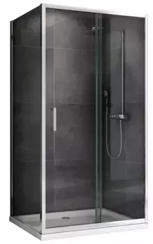 Душевой угол-ограждение «Abber» Schwarzer Diamant AG301005-S605 100/60 прямоугольный прозрачный/хром без поддона универсальный