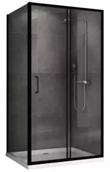 Душевой угол-ограждение «Abber» Schwarzer Diamant AG30100B5-S60B5 100/60 прямоугольный прозрачный/чёрный без поддона