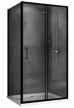 Душевой угол-ограждение «Abber» Schwarzer Diamant AG30100B5-S70B5 100/70 прямоугольный прозрачный/чёрный без поддона универсальный