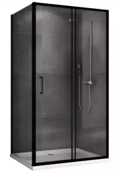 Душевой угол-ограждение «Abber» Schwarzer Diamant AG30100B5-S90B5 100/90 прямоугольный прозрачный/чёрный без поддона универсальный