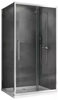Душевой угол-ограждение «Abber» Schwarzer Diamant AG30100H-S75 100/75 прямоугольный прозрачный/хром без поддона универсальный