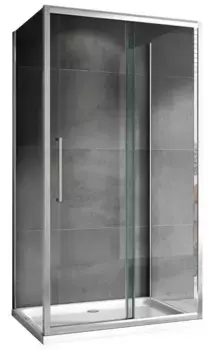 Душевой угол-ограждение «Abber» Schwarzer Diamant AG30100H-S50-S50 100/50 прямоугольный прозрачный/хром без поддона